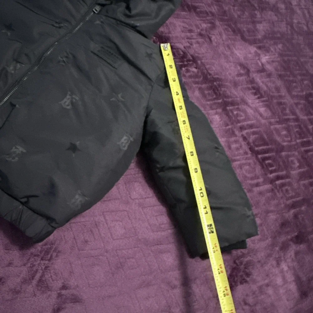 Burberry Toddler Size 2Y Teddy Bear‎ Ear Hooded Logo & Stars Puffer Jacket Black